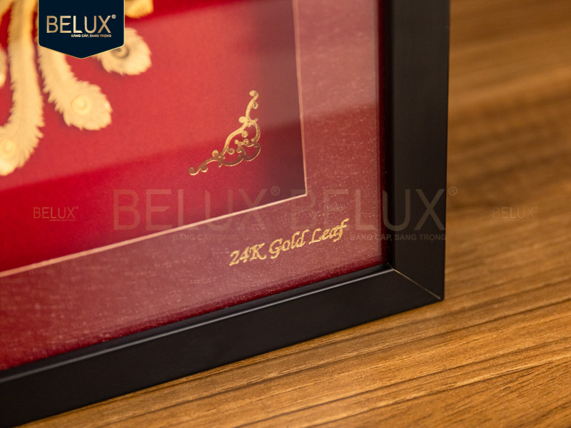 Tranh Phượng Hoàng dát vàng 24k 25x32cm